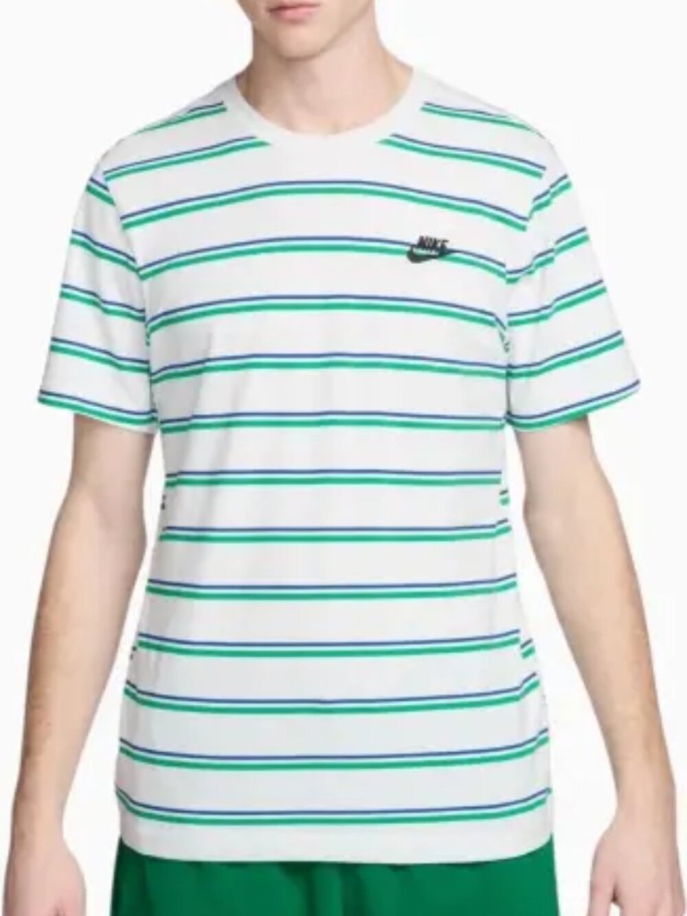 *NWT Nike Men's Sportswear Club T-Shirt - White Stripe